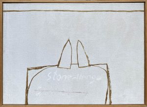 Klaas Gubbels, Stone-Henge, 40x55cm, olieverf op doek, 1978, Galerie InDruk