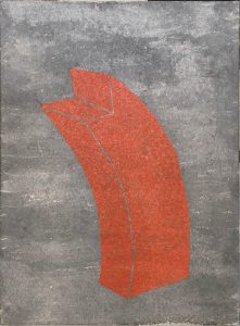 Klaas Gubbels, ZT Oranje tuit, 80x60cm, gemaroufleerd,, 2016, Galerie InDruk
