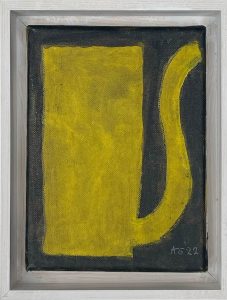 Klaas Gubbels, 'Ketel in geel', 2022, Acryl op doek, 18x13cm, Galerie InDruk