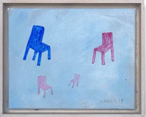 Klaas Gubbels, acryl op doek, '4', 2017, 24x30cm, Galerie InDruk