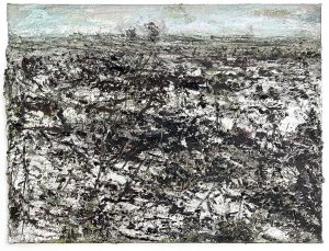 Han Klinkhamer, Z.t. 2022, olieverf op doek, 30x40cm (grijze akker), Galerie InDruk, 1.530 euro