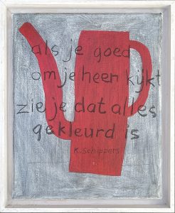 Klaas Gubbels, 'Dit is Rood', 2024, 24x20cm, acryl op doek, Galerie InDruk