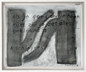 Klaas Gubbels, 'Als je goed om je heen kijkt, 'Acryl op doek, 24x30cm, 2022, Galerie InDruk