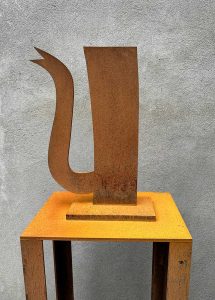 Klaas Gubbels,'Ketel Quist', 2024, cortenstaal, 44x32x11cm, Galerie-InDruk