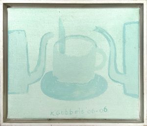 Klaas Gubbels, 'Stilleven in groen', Acryl op doek, 25x30cm, 2006, Galerie InDruk